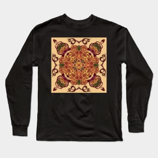 Ribbons & Rose Pattern Long Sleeve T-Shirt